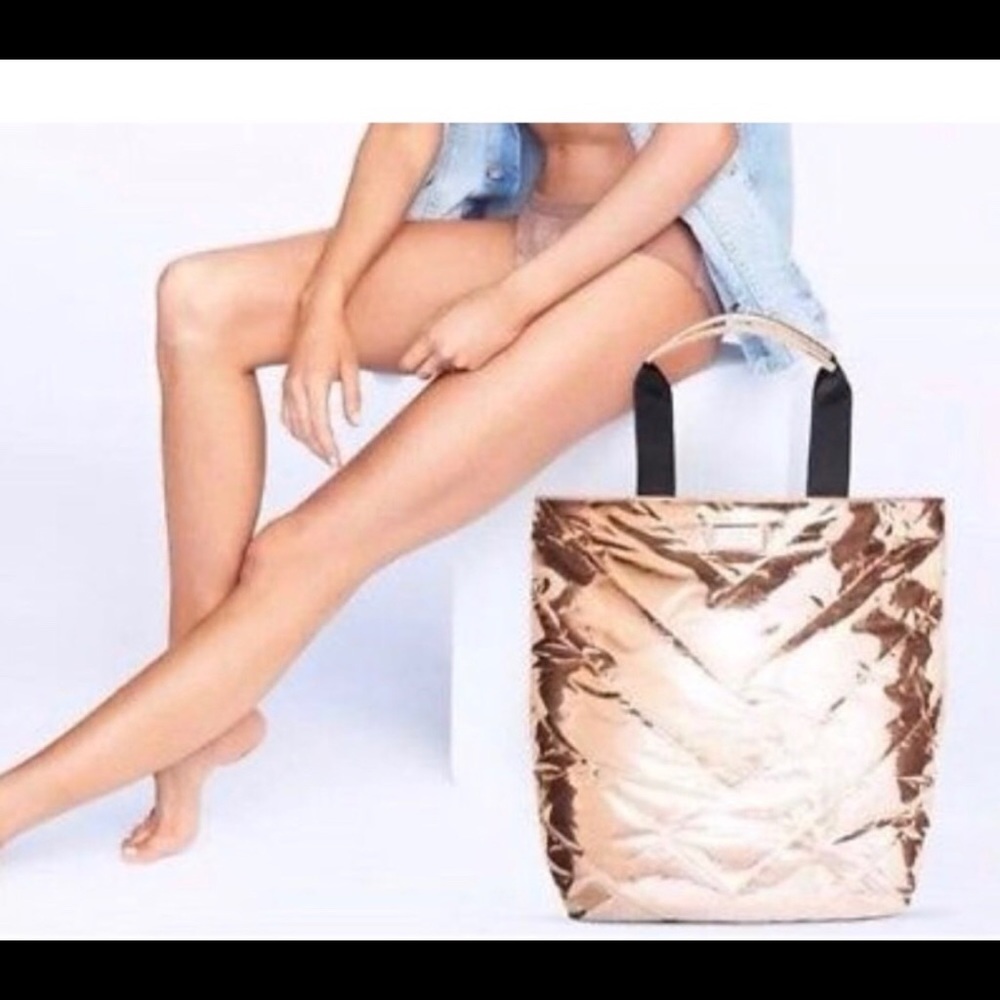 Victoria Secrets Limited Edition Gold Quilted tote - Picture 8 of 8